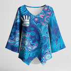 NAIDOC Week 2026 Kimono Sleeve Blouse Turtle Dream On The Waves