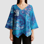NAIDOC Week 2026 Kimono Sleeve Blouse Turtle Dream On The Waves
