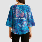 NAIDOC Week 2026 Kimono Sleeve Blouse Turtle Dream On The Waves