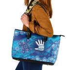 NAIDOC Week 2026 Leather Tote Bag Turtle Dream On The Waves