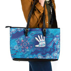 NAIDOC Week 2026 Leather Tote Bag Turtle Dream On The Waves
