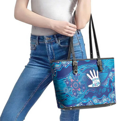 NAIDOC Week 2026 Leather Tote Bag Turtle Dream On The Waves