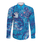 NAIDOC Week 2026 Long Sleeve Button Shirt Turtle Dream On The Waves