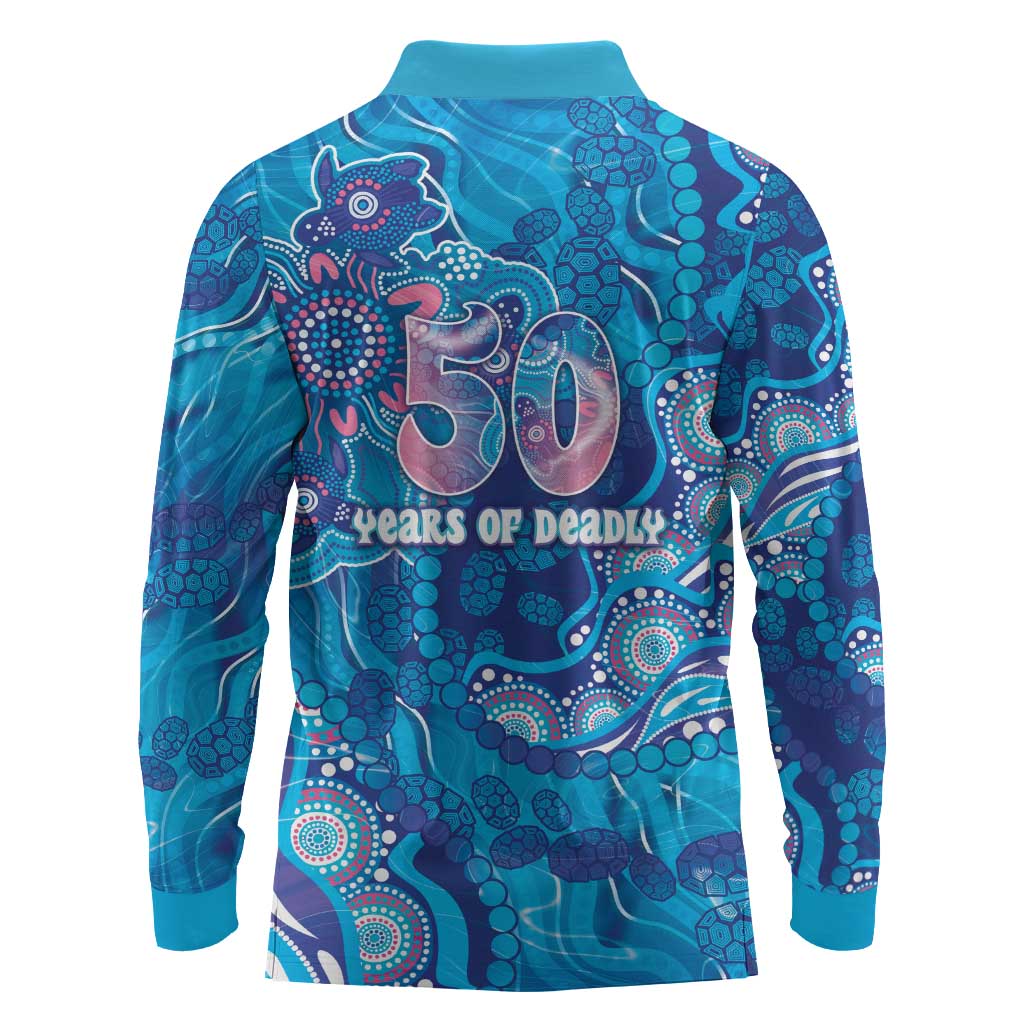 NAIDOC Week 2026 Long Sleeve Polo Shirt Turtle Dream On The Waves