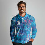 NAIDOC Week 2026 Long Sleeve Polo Shirt Turtle Dream On The Waves