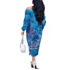 NAIDOC Week 2026 Off The Shoulder Long Sleeve Dress Turtle Dream On The Waves
