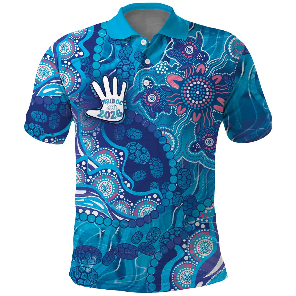 NAIDOC Week 2026 Polo Shirt Turtle Dream On The Waves