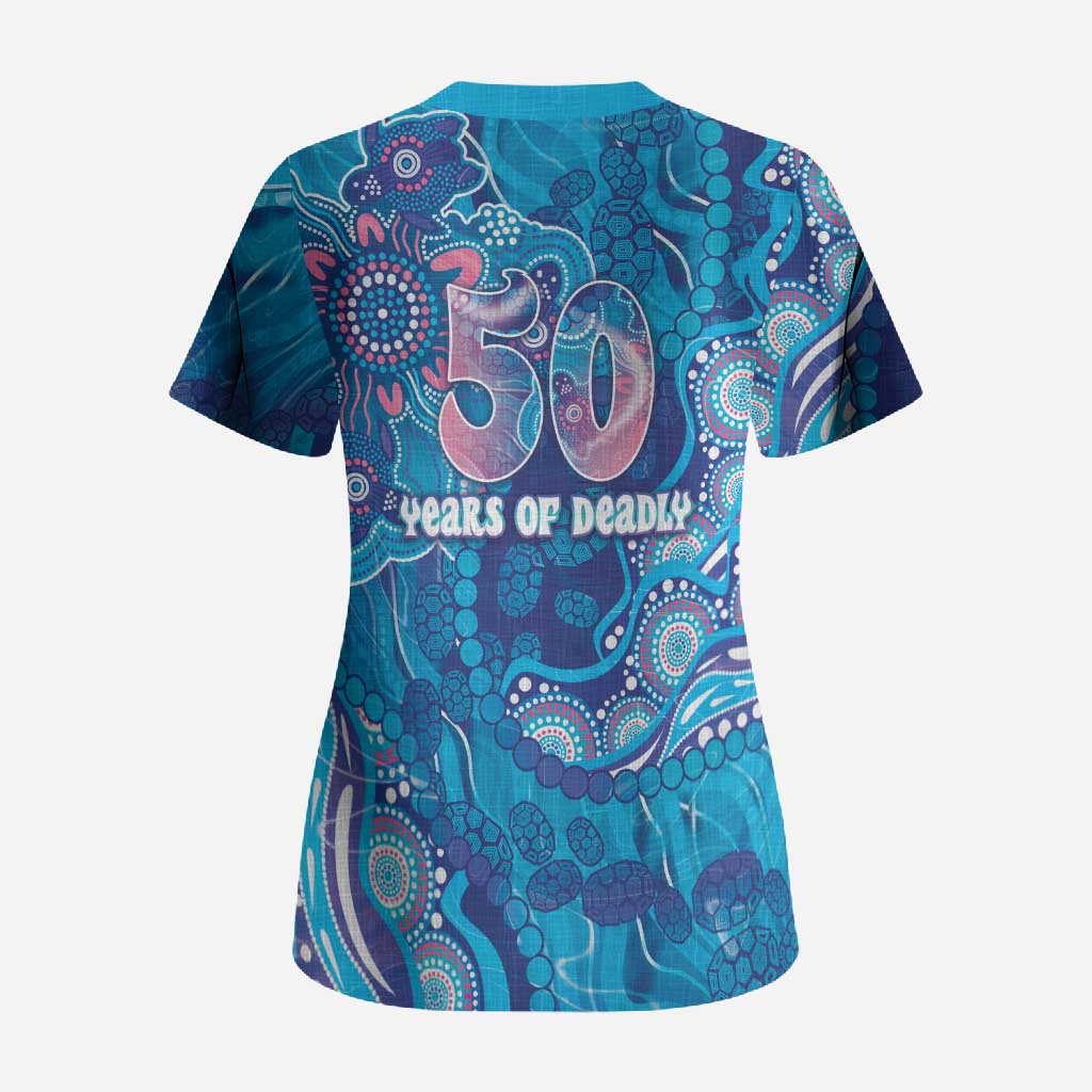 NAIDOC Week 2026 Scrub Top Turtle Dream On The Waves