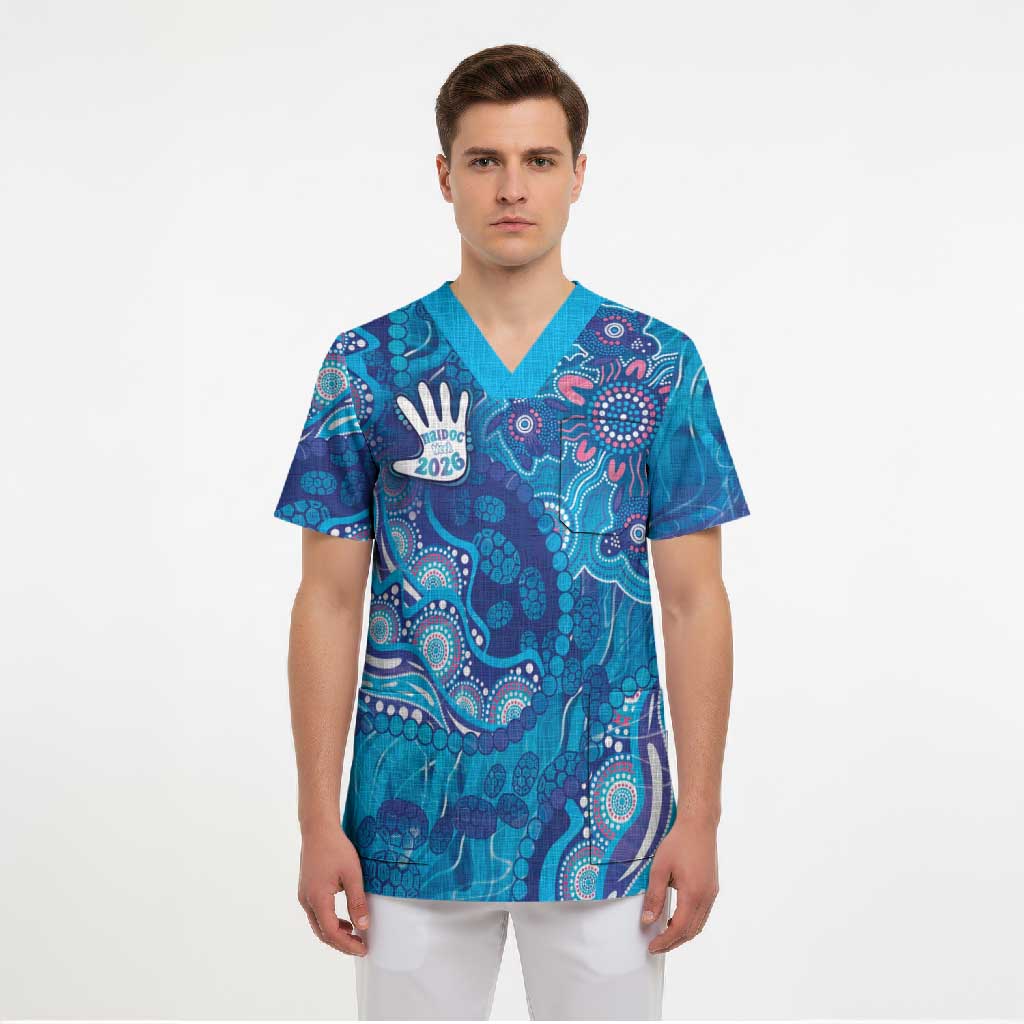 NAIDOC Week 2026 Scrub Top Turtle Dream On The Waves