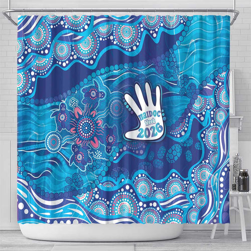 NAIDOC Week 2026 Shower Curtain Turtle Dream On The Waves