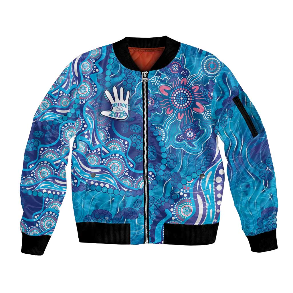 NAIDOC Week 2026 Sleeve Zip Bomber Jacket Turtle Dream On The Waves