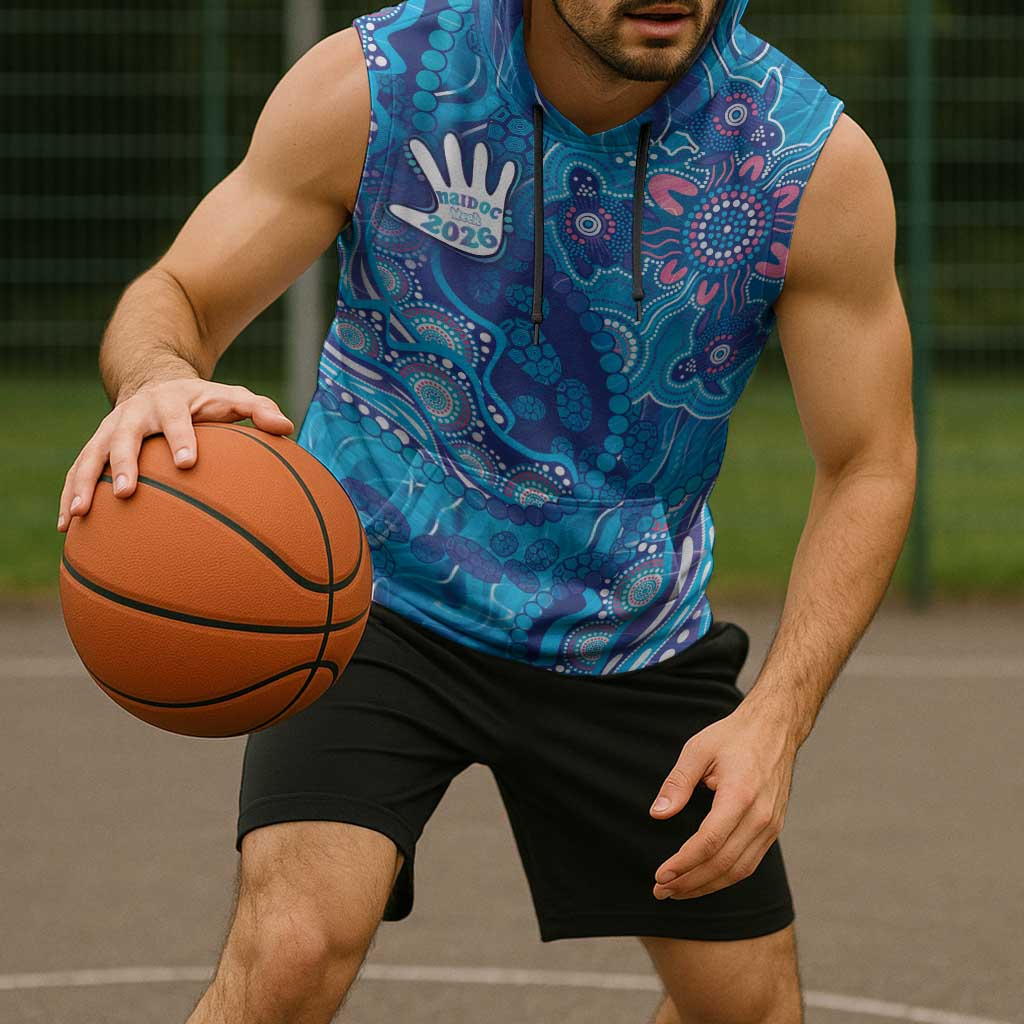 NAIDOC Week 2026 Sleeveless Hoodie Turtle Dream On The Waves