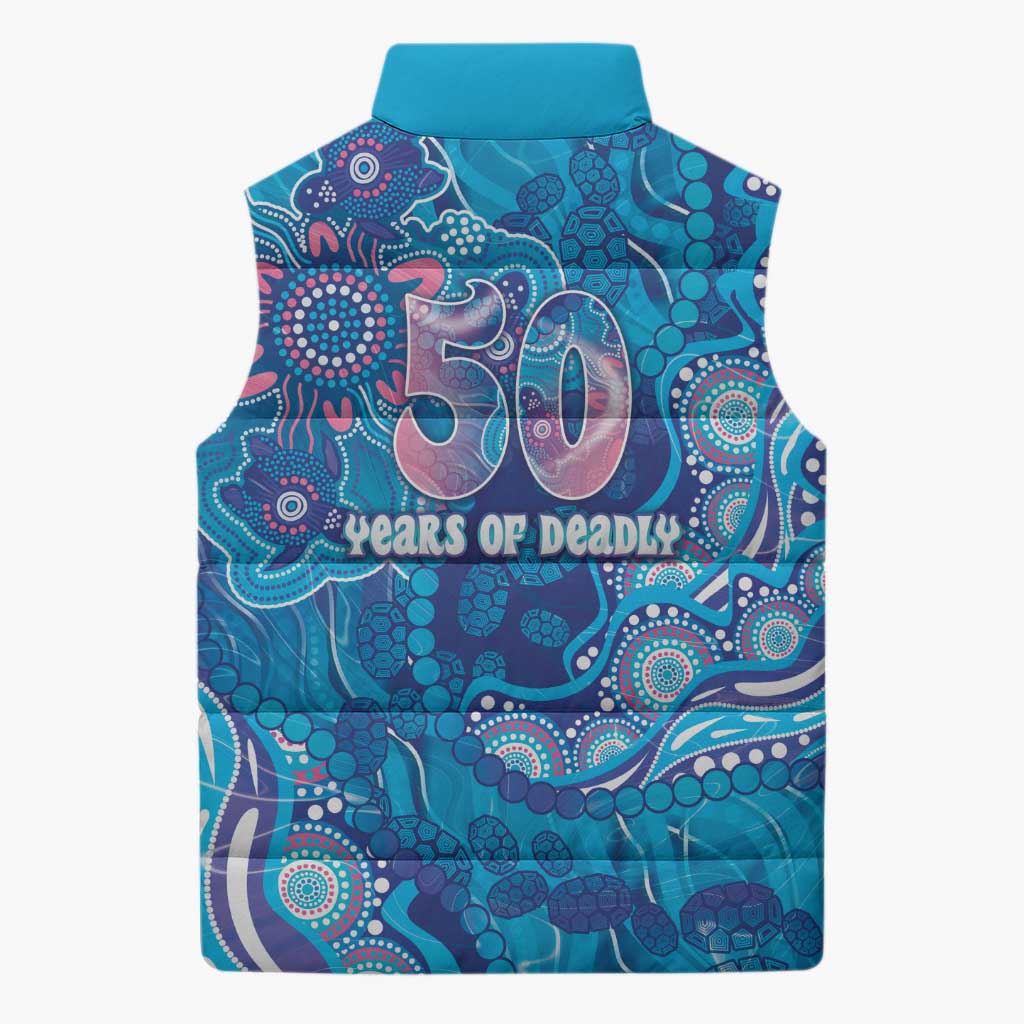 NAIDOC Week 2026 Sleeveless Puffer Jacket Turtle Dream On The Waves