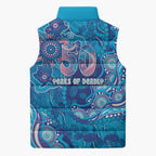 NAIDOC Week 2026 Sleeveless Puffer Jacket Turtle Dream On The Waves