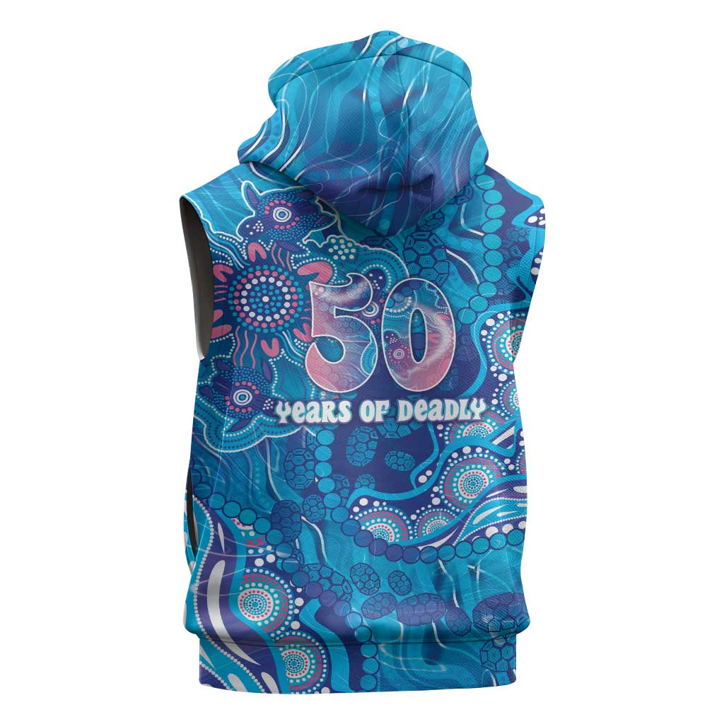 NAIDOC Week 2026 Sleeveless Zip Hoodie Turtle Dream On The Waves