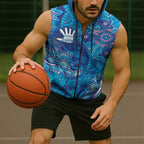 NAIDOC Week 2026 Sleeveless Zip Hoodie Turtle Dream On The Waves