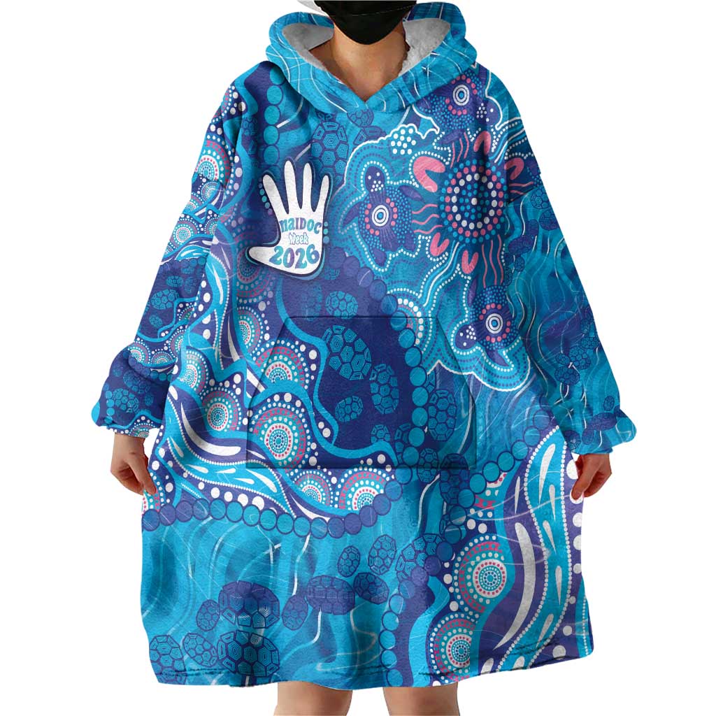 NAIDOC Week 2026 Wearable Blanket Hoodie Turtle Dream On The Waves