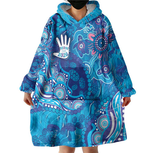 NAIDOC Week 2026 Wearable Blanket Hoodie Turtle Dream On The Waves