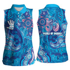 NAIDOC Week 2026 Women Sleeveless Polo Shirt Turtle Dream On The Waves