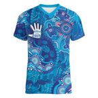 NAIDOC Week 2026 Women V-Neck T-Shirt Turtle Dream On The Waves