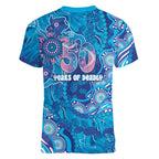 NAIDOC Week 2026 Women V-Neck T-Shirt Turtle Dream On The Waves