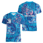 NAIDOC Week 2026 Women V-Neck T-Shirt Turtle Dream On The Waves