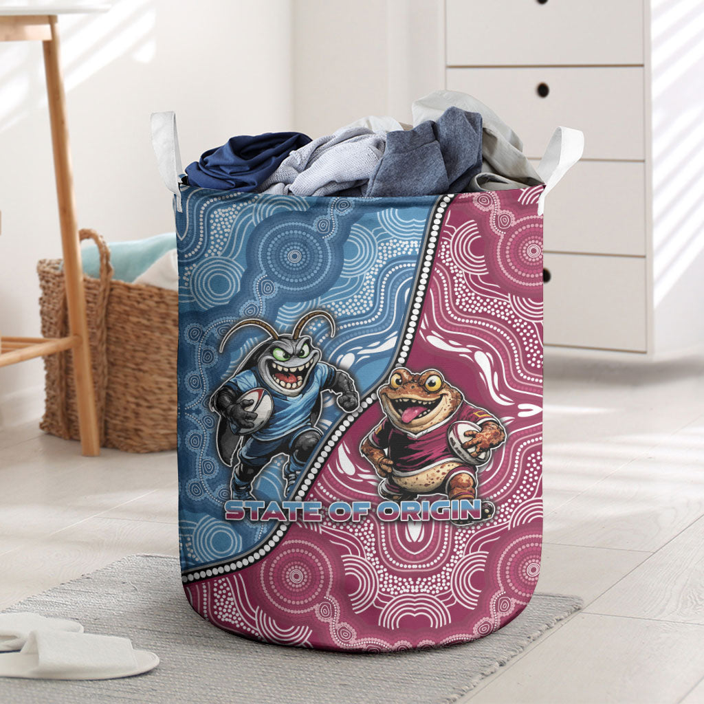 New South Wales And Queensland Laundry Basket Cockroaches With Frogs Aboriginal Art