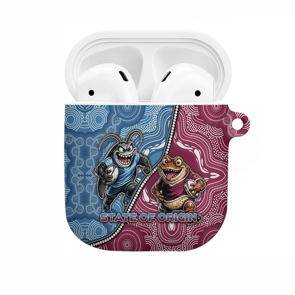 New South Wales And Queensland AirPods Case Cockroaches With Frogs Aboriginal Art