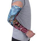 Personalised New South Wales And Queensland Arm Sleeves Cockroaches With Frogs Aboriginal Art