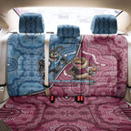 New South Wales And Queensland Back Car Seat Cover Cockroaches With Frogs Aboriginal Art