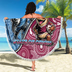New South Wales And Queensland Beach Blanket Cockroaches With Frogs Aboriginal Art