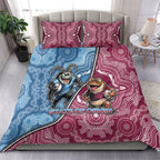 New South Wales And Queensland Bedding Set Cockroaches With Frogs Aboriginal Art