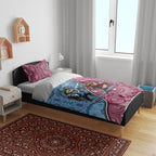 New South Wales And Queensland Bedding Set Cockroaches With Frogs Aboriginal Art