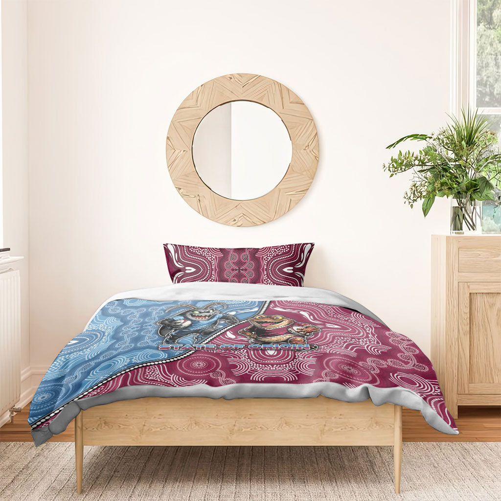 New South Wales And Queensland Bedding Set Cockroaches With Frogs Aboriginal Art