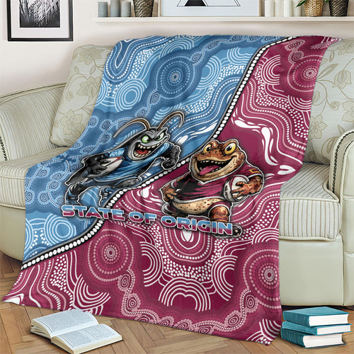 New South Wales And Queensland Blanket Cockroaches With Frogs Aboriginal Art