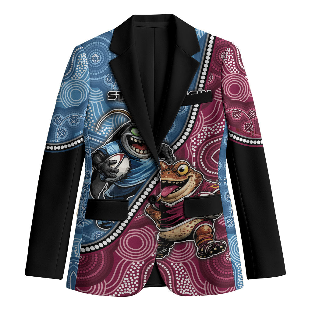 Personalised New South Wales And Queensland Blazer Cockroaches With Frogs Aboriginal Art