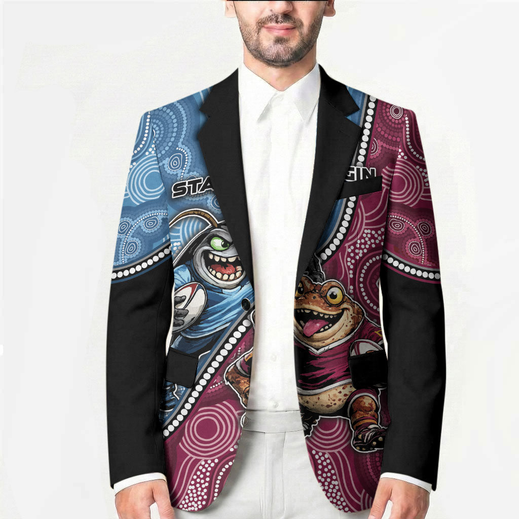 Personalised New South Wales And Queensland Blazer Cockroaches With Frogs Aboriginal Art