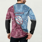 Personalised New South Wales And Queensland Button Sweatshirt Cockroaches With Frogs Aboriginal Art