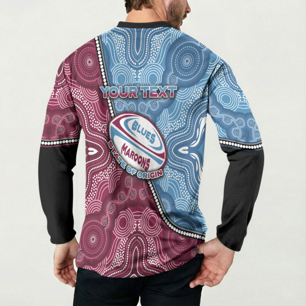 Personalised New South Wales And Queensland Button Sweatshirt Cockroaches With Frogs Aboriginal Art