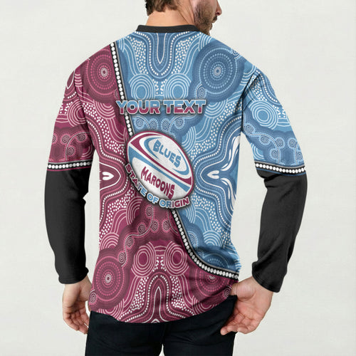 Personalised New South Wales And Queensland Button Sweatshirt Cockroaches With Frogs Aboriginal Art