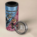 Personalised New South Wales And Queensland 4 in 1 Can Cooler Tumbler Cockroaches With Frogs Aboriginal Art