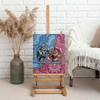New South Wales And Queensland Canvas Wall Art Cockroaches With Frogs Aboriginal Art