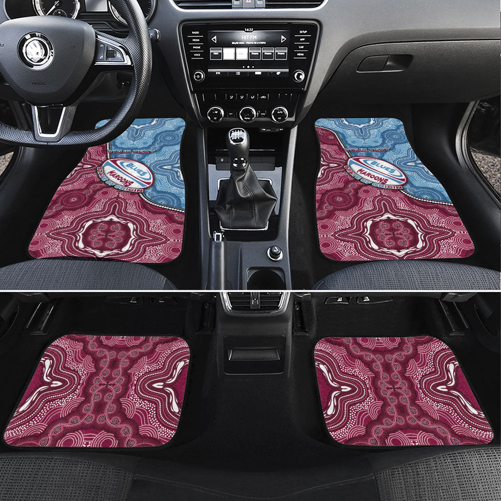Personalised New South Wales And Queensland Car Mats Cockroaches With Frogs Aboriginal Art
