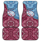 Personalised New South Wales And Queensland Car Mats Cockroaches With Frogs Aboriginal Art