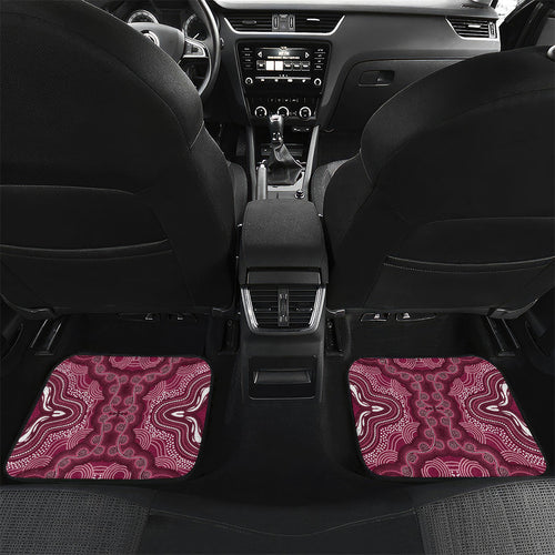 Personalised New South Wales And Queensland Car Mats Cockroaches With Frogs Aboriginal Art