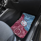 Personalised New South Wales And Queensland Car Mats Cockroaches With Frogs Aboriginal Art