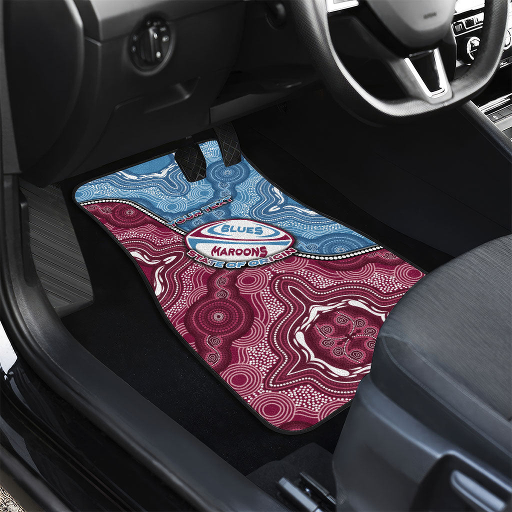 Personalised New South Wales And Queensland Car Mats Cockroaches With Frogs Aboriginal Art