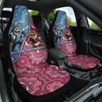 New South Wales And Queensland Car Seat Cover Cockroaches With Frogs Aboriginal Art