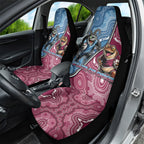 New South Wales And Queensland Car Seat Cover Cockroaches With Frogs Aboriginal Art