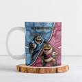 Personalised New South Wales And Queensland Ceramic Mug Cockroaches With Frogs Aboriginal Art